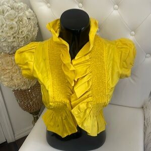 Women’s bolero type yellow vest